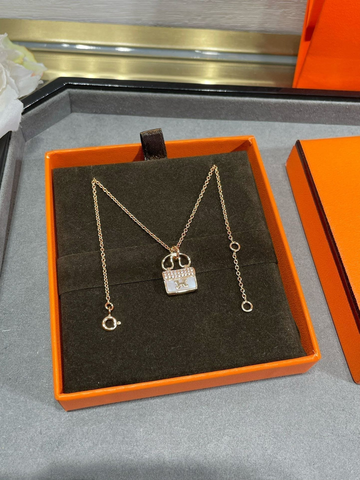 [⭐Sparkve]H CIRCE MOISSANITE PENDANT NECKLACE GOLD