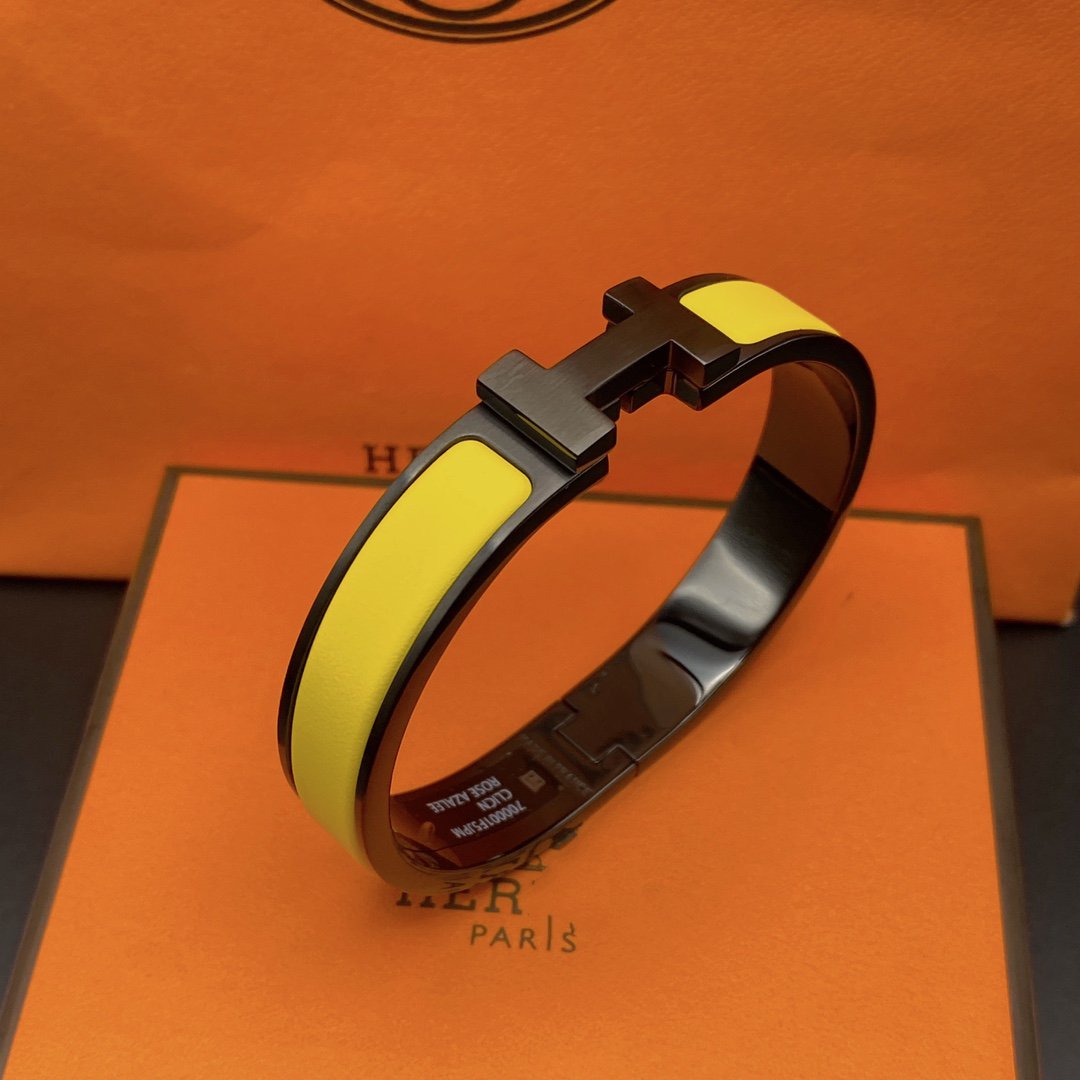 [⭐Sparkve]CLIC HM SO BLACK YELLOW BRACELET