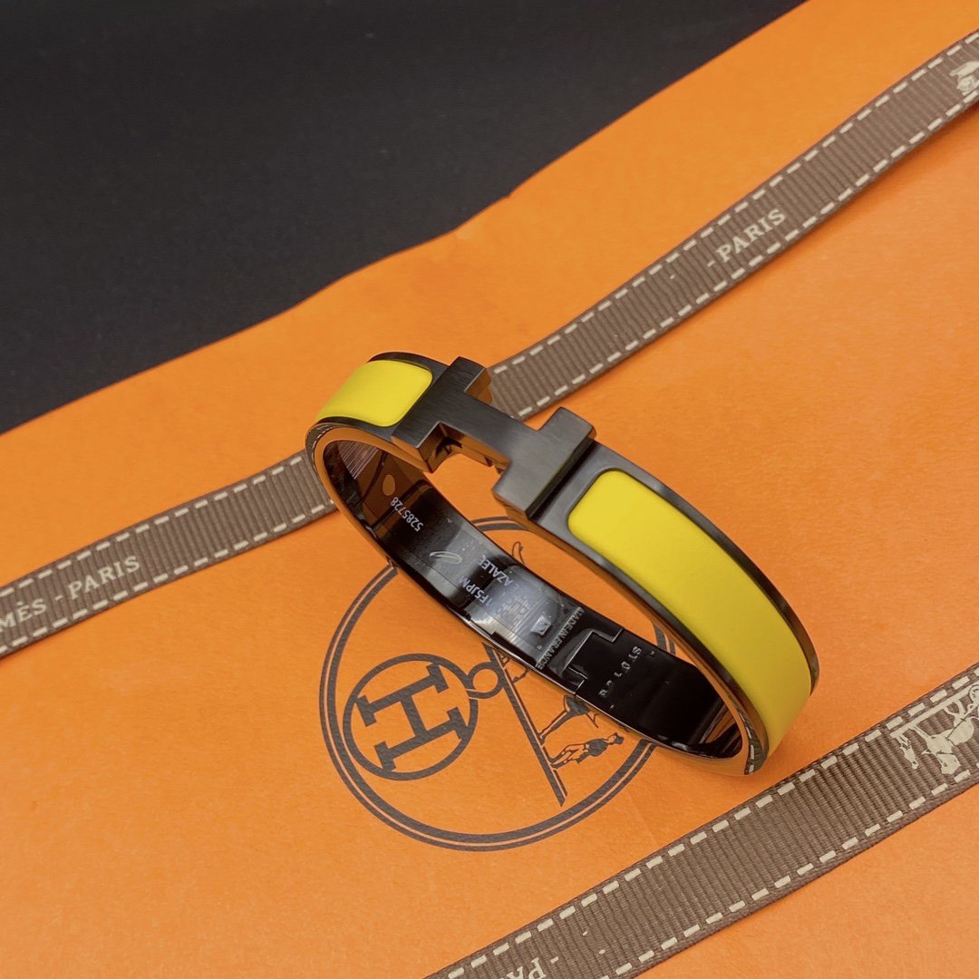 [⭐Sparkve]CLIC HM SO BLACK YELLOW BRACELET