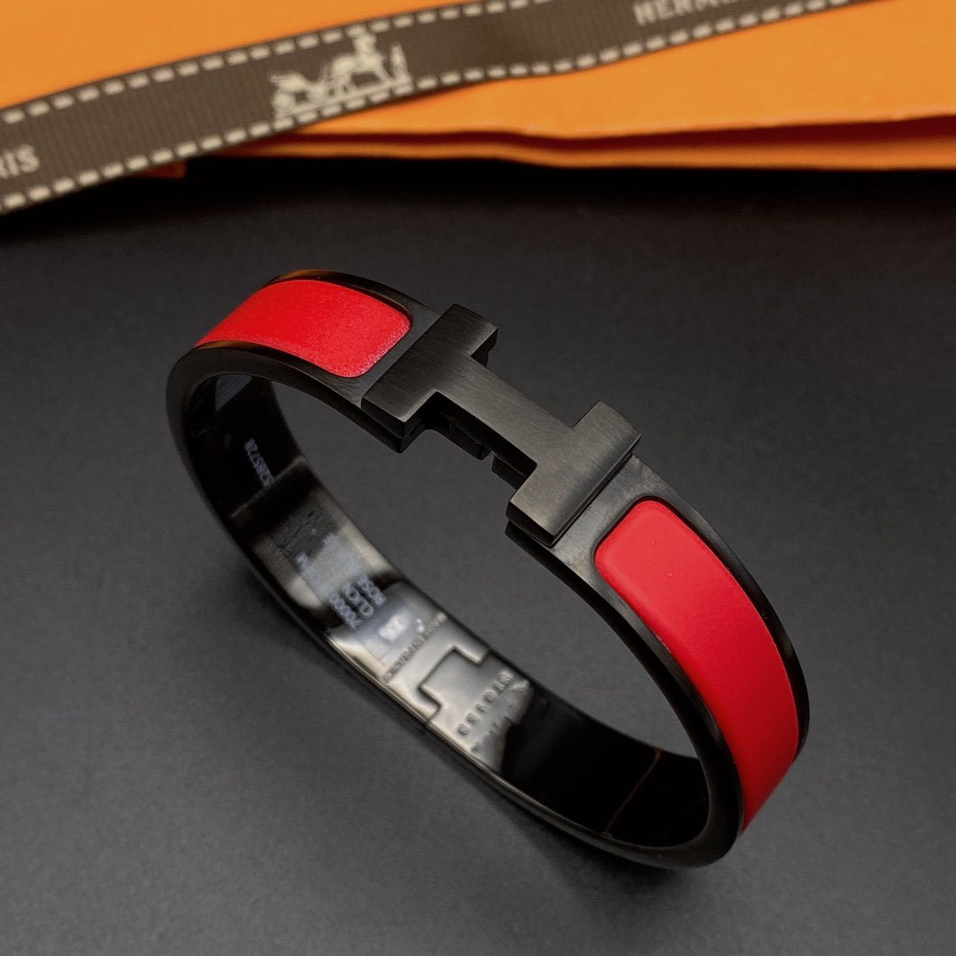 [⭐Sparkve]CLIC HM SO BLACK RED BRACELET