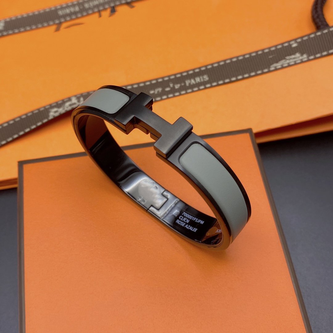 [⭐Sparkve]CLIC HM SO BLACK GREY BRACELET