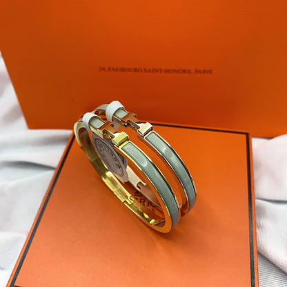 [⭐Sparkve]CLASSIC HM CLIC GREEN 8MM ENAMEL BRACELET