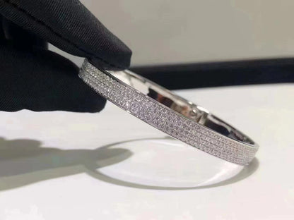 [⭐Sparkve]HM KELLY BRACELET IN SILVER AND FULL PAVE DIAMOND