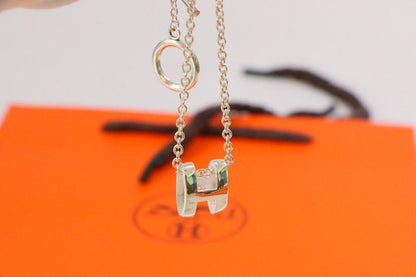 [⭐Sparkve]HM NECKLACE H LETTER OVAL SERIES