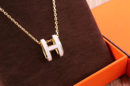 [⭐Sparkve]HM CLIC YELLOW ENAMEL GOLD NECKLACE