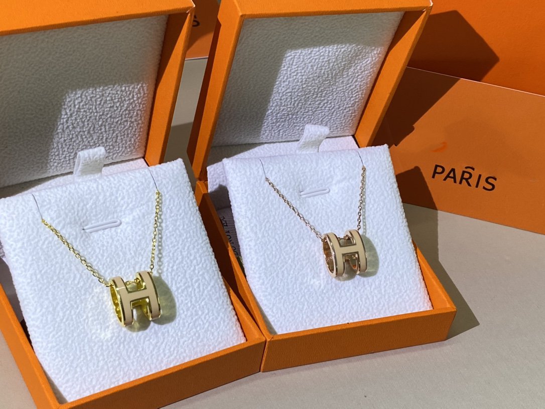 [⭐Sparkve]HM CLIC YELLOW ENAMEL GOLD NECKLACE