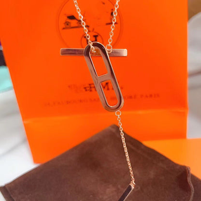 [⭐Sparkve]HM NECKLACE PLATINUM ROSE GOLD DIAMOND