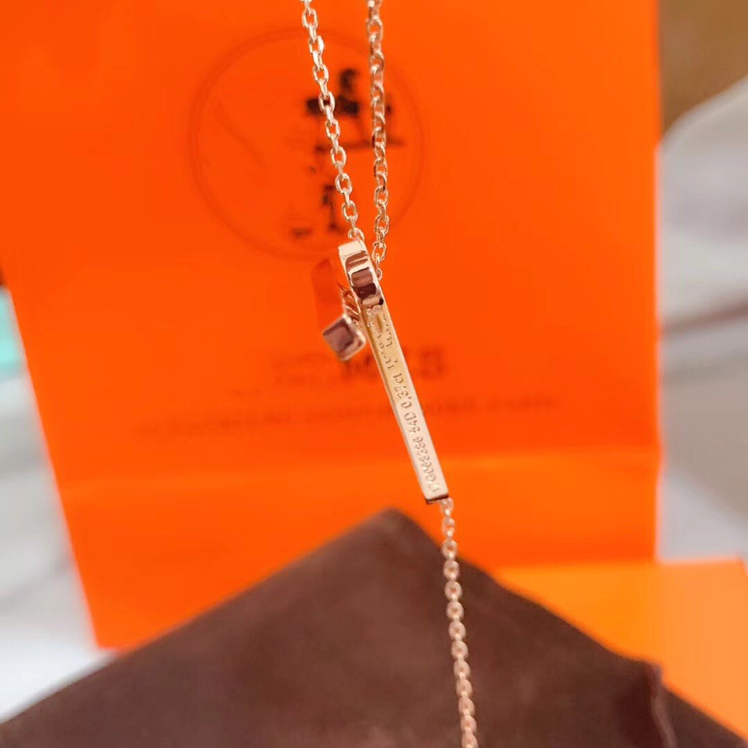 [⭐Sparkve]HM NECKLACE PLATINUM ROSE GOLD DIAMOND