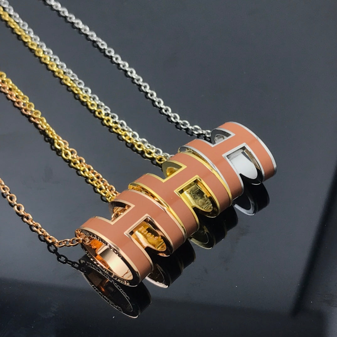 [⭐Sparkve]H NECKLACE BROWN