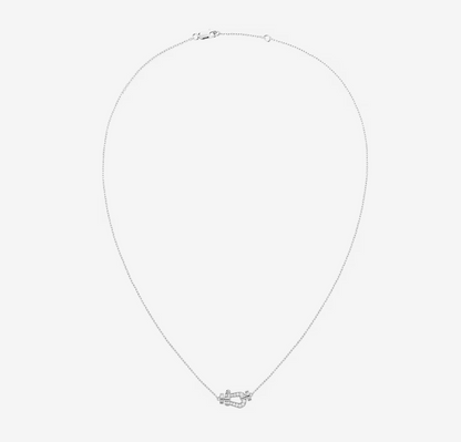 [⭐Sparkve]FORCE 10 DIAMOND SILVER NECKLACE MINI MODEL