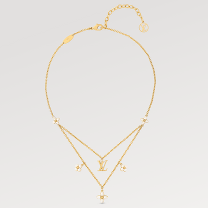[⭐Sparkve]FLOWERGRAM GOLD MOP DOUBLE ROW NECKLACE