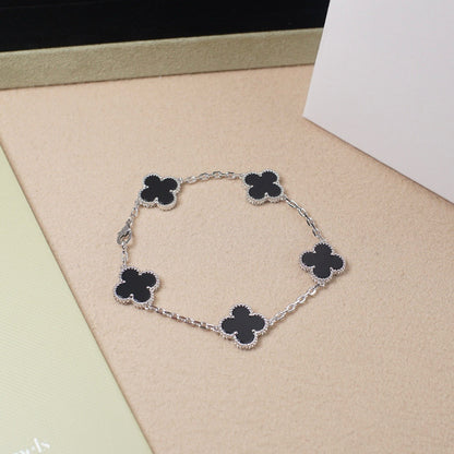 [⭐Sparkve] CLOVER 5 MOTIF ONYXS BRACELET COLLECTION