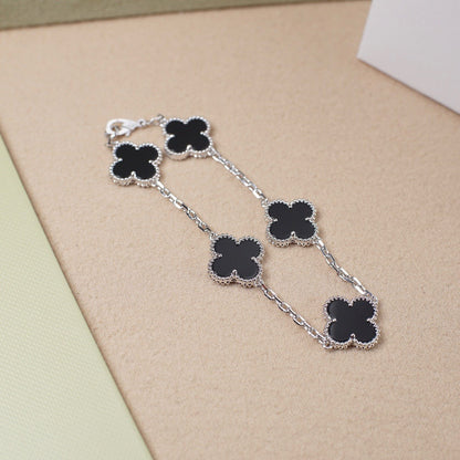[⭐Sparkve] CLOVER 5 MOTIF ONYXS BRACELET COLLECTION