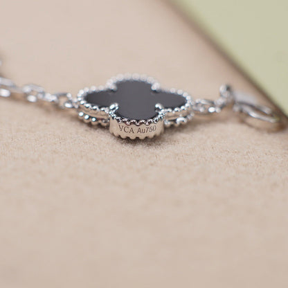 [⭐Sparkve] CLOVER 5 MOTIF ONYXS BRACELET COLLECTION