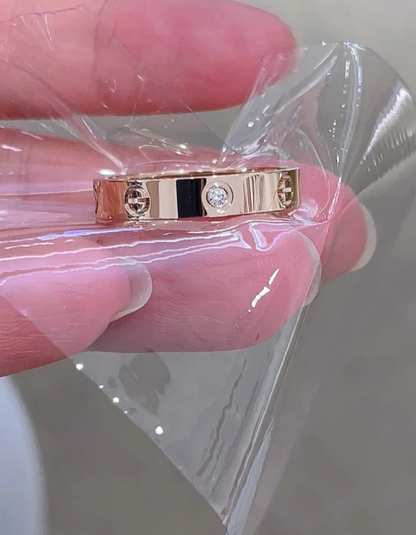 [⭐Sparkve]LOVE RING 4MM 1 DIAMOND