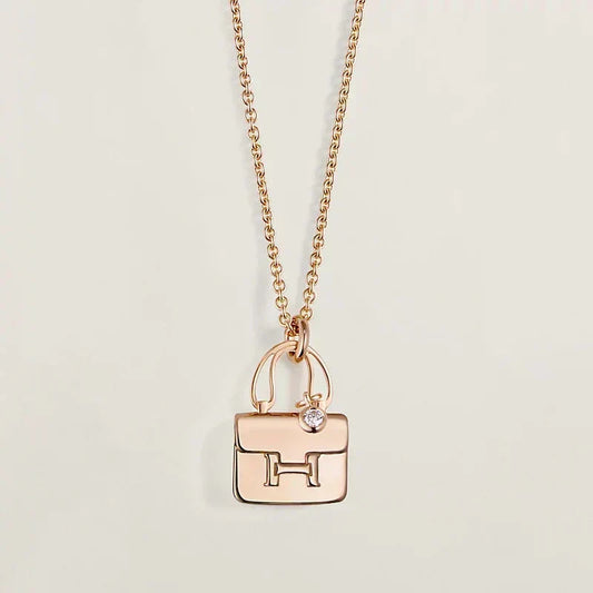 [⭐Sparkve]AMULETTE PEDANT ROSE GOLD NECKLACE