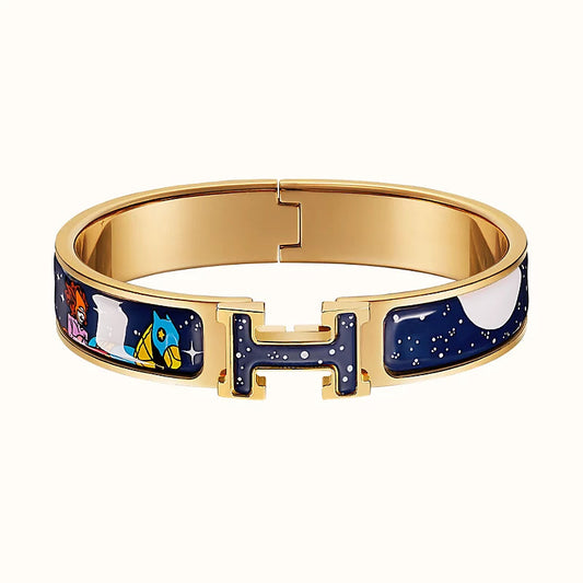 [⭐Sparkve]H STAR AND MOON BRACELET 12MM