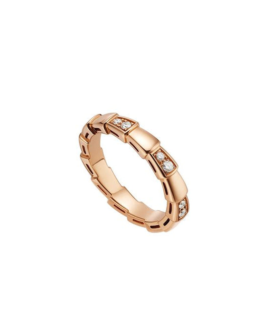 [⭐Sparkve]SERPENTI RING PINK GOLD  3MM