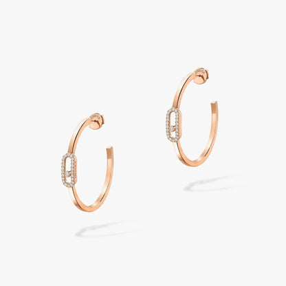 [⭐Sparkve]CREOLES MOVE UNO PM DIAMOND EARRINGS
