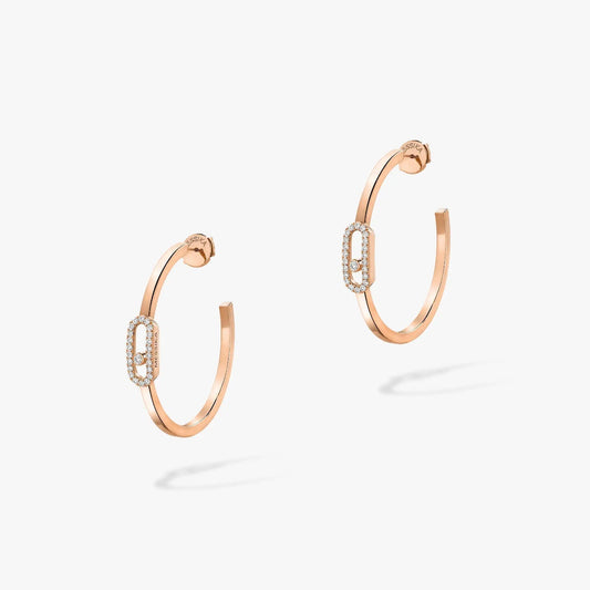 [⭐Sparkve]CREOLES MOVE UNO PM DIAMOND EARRINGS