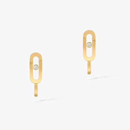 [⭐Sparkve]CREOLES MOVE UNO MINI 1 DIAMOND EARRINGS