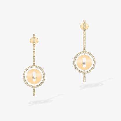 [⭐Sparkve]Demo MOVE ARROW PINK GOLD DIAMOND EARRINGS