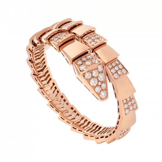 [⭐Sparkve]SERPENTI BRACELET PINK GOLD DIAMOND