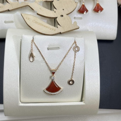 [⭐Sparkve]DREAM NECKLACE CARNELIAN DIAMOND