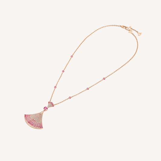 [⭐Sparkve]DREAM NECKLACK DIAMOND PINK GOLD