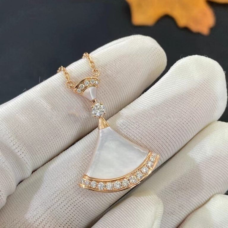[⭐Sparkve]DREAM NECKLACE MOP PINK GOLD DIAMOND