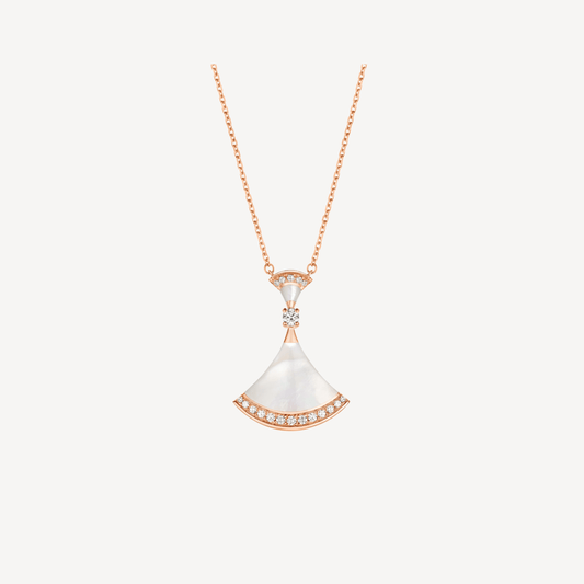 [⭐Sparkve]DREAM NECKLACE MOP PINK GOLD DIAMOND