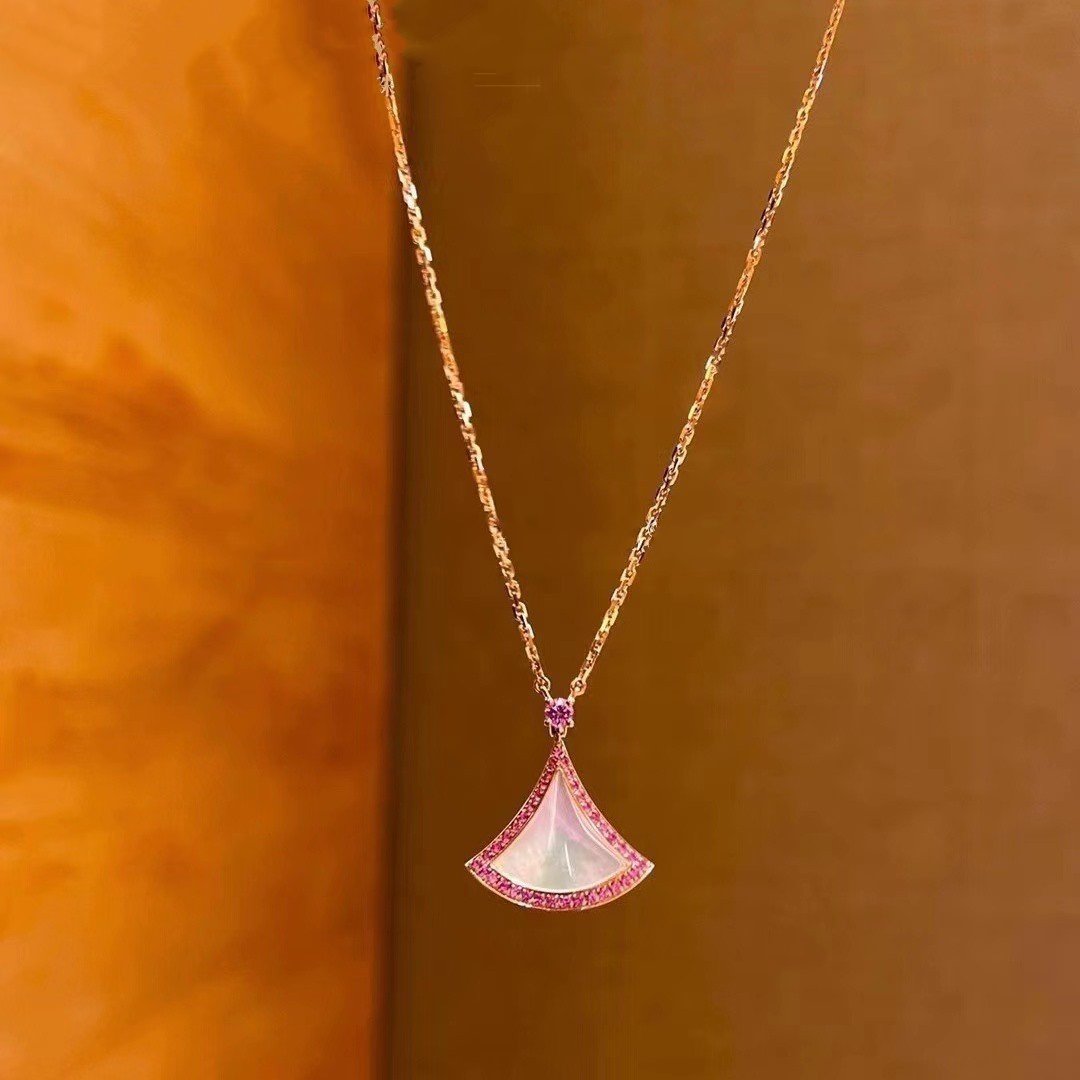 [⭐Sparkve]DREAM NECKLACE MOP DIAMOND PINK
