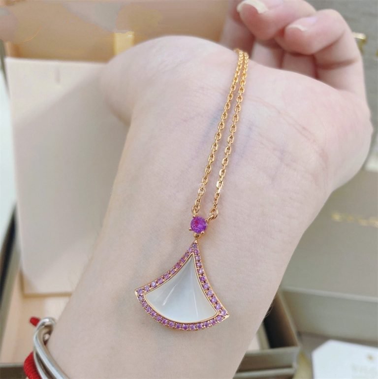 [⭐Sparkve]DREAM NECKLACE MOP DIAMOND PINK