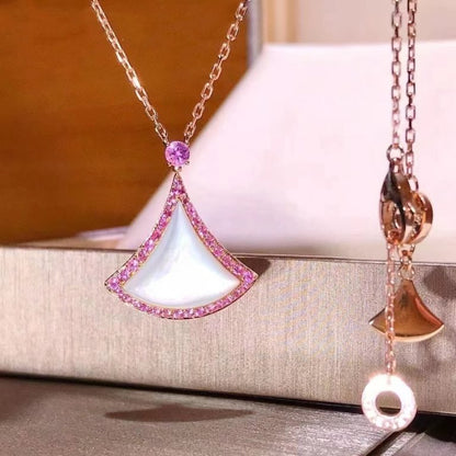 [⭐Sparkve]DREAM NECKLACE MOP DIAMOND PINK