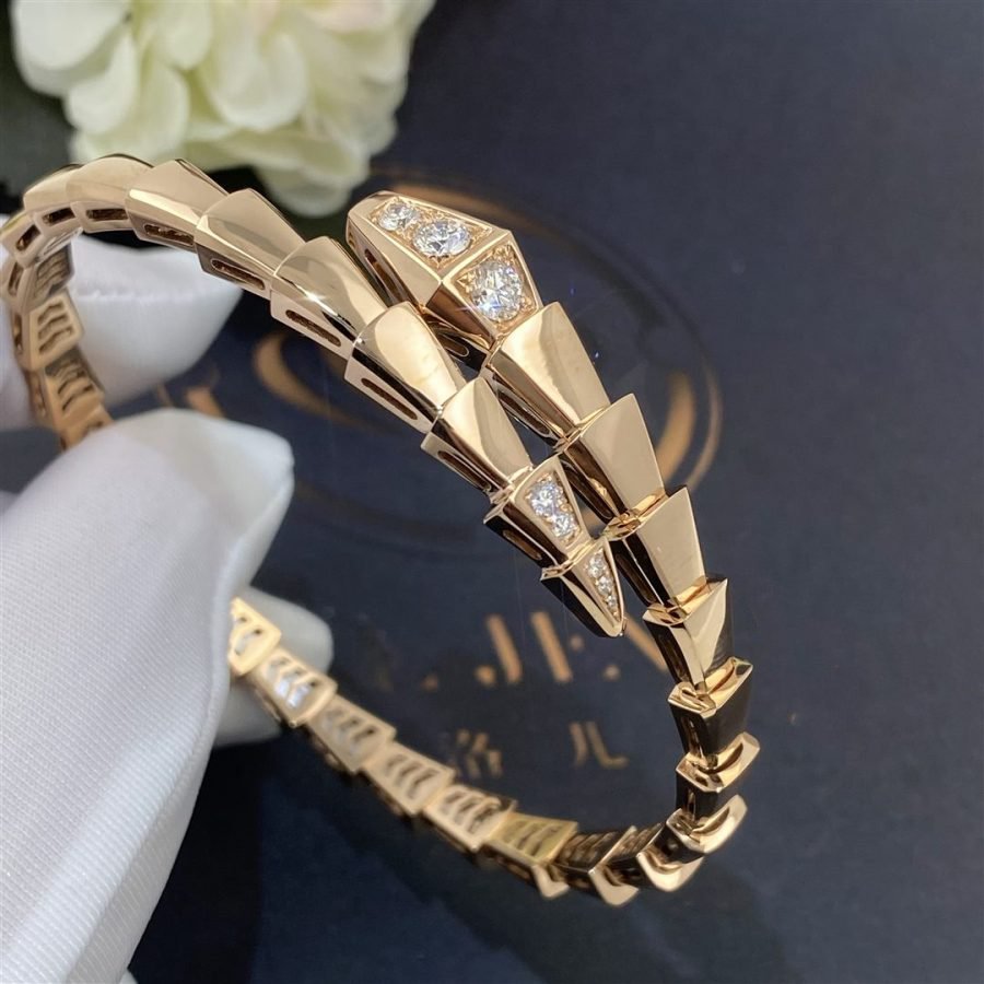 [⭐Sparkve]SERPENTI BRACELET DIAMONDS PINK GOLD