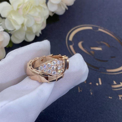 [⭐Sparkve]SERPENTI RING PINK GOLD DIAMOND