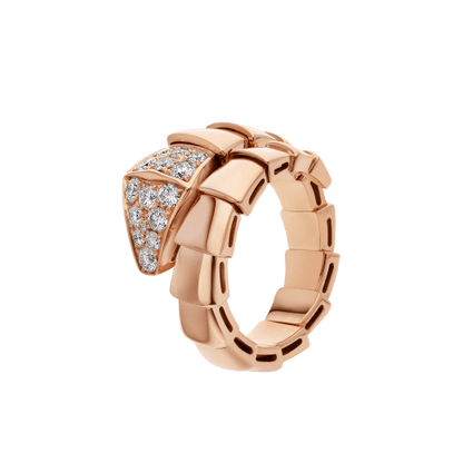 [⭐Sparkve]SERPENTI RING PINK GOLD DIAMOND