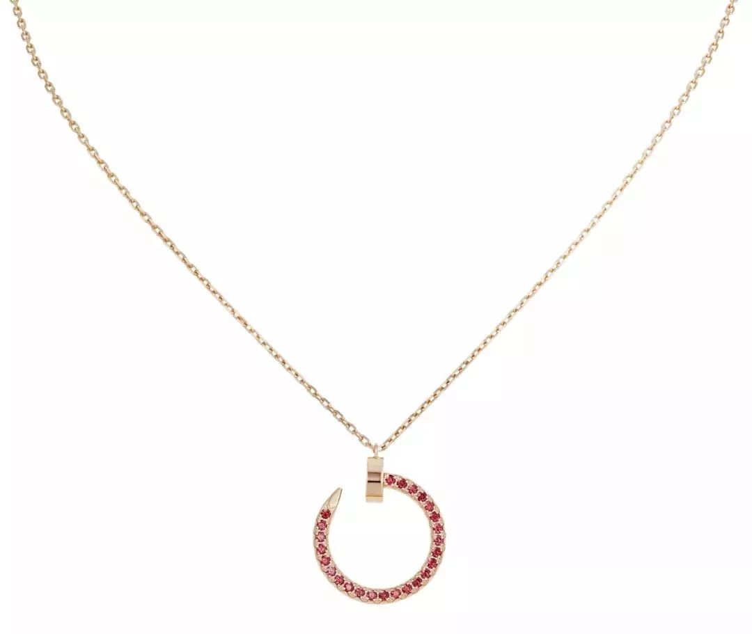 [⭐Sparkve]JUSTE NECKLACE GOLD RED DIAMONDS