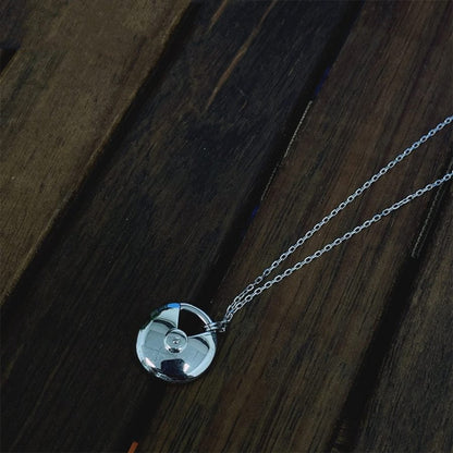 [⭐Sparkve]AMULETTE SILVER FULL DIAMOND NECKLACE