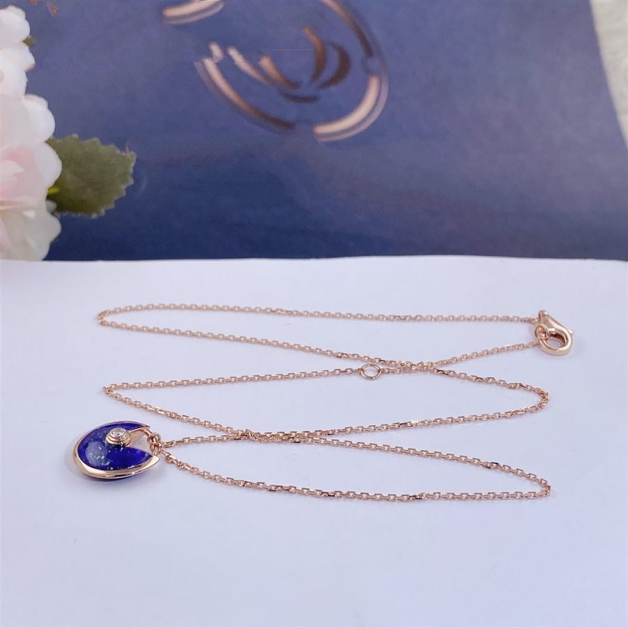 [⭐Sparkve]AMULETTE ROSE GOLD AGATE NECKLACE