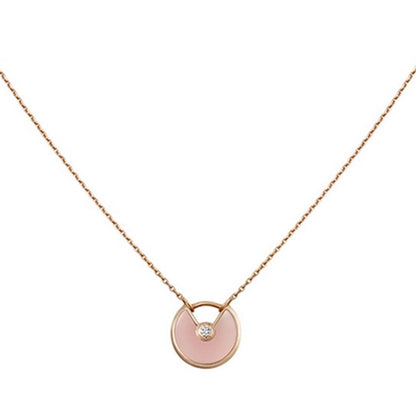 [⭐Sparkve]AMULETTE ROSE GOLD PINK MOP NECKLACE