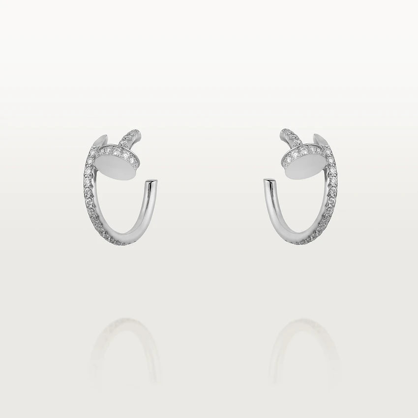 [⭐Sparkve]JUSTE EARRINGS 12.75MM SILVER DIAMOND
