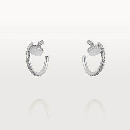 [⭐Sparkve]JUSTE EARRINGS 12.75MM SILVER DIAMOND