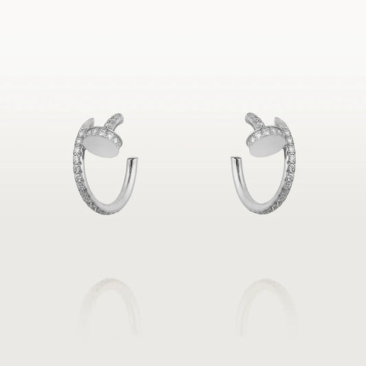 [⭐Sparkve]JUSTE EARRINGS 12.75MM SILVER DIAMOND