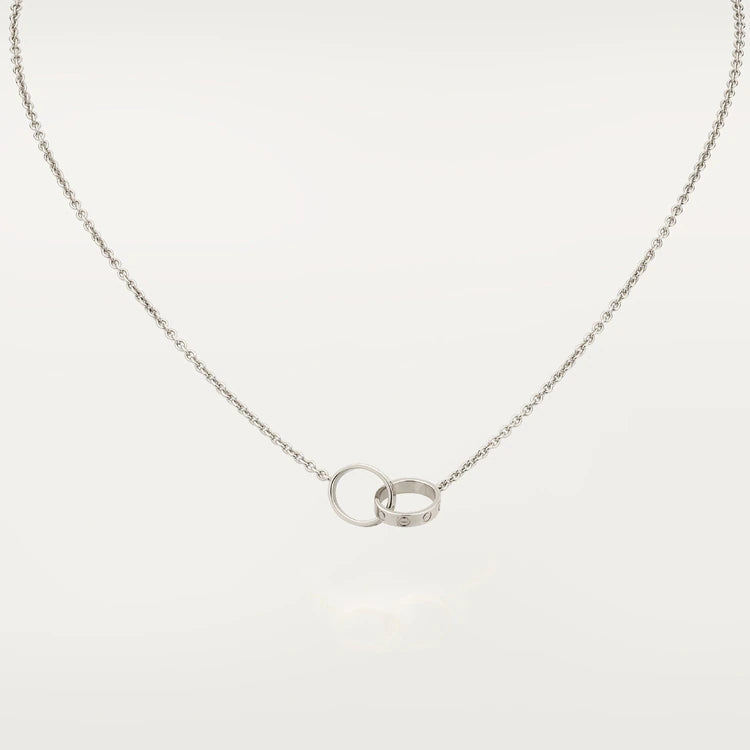 [⭐Sparkve]LOVE NECKLACE PINK GOLD AND SILVER