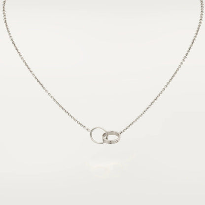 [⭐Sparkve]LOVE NECKLACE PINK GOLD AND SILVER
