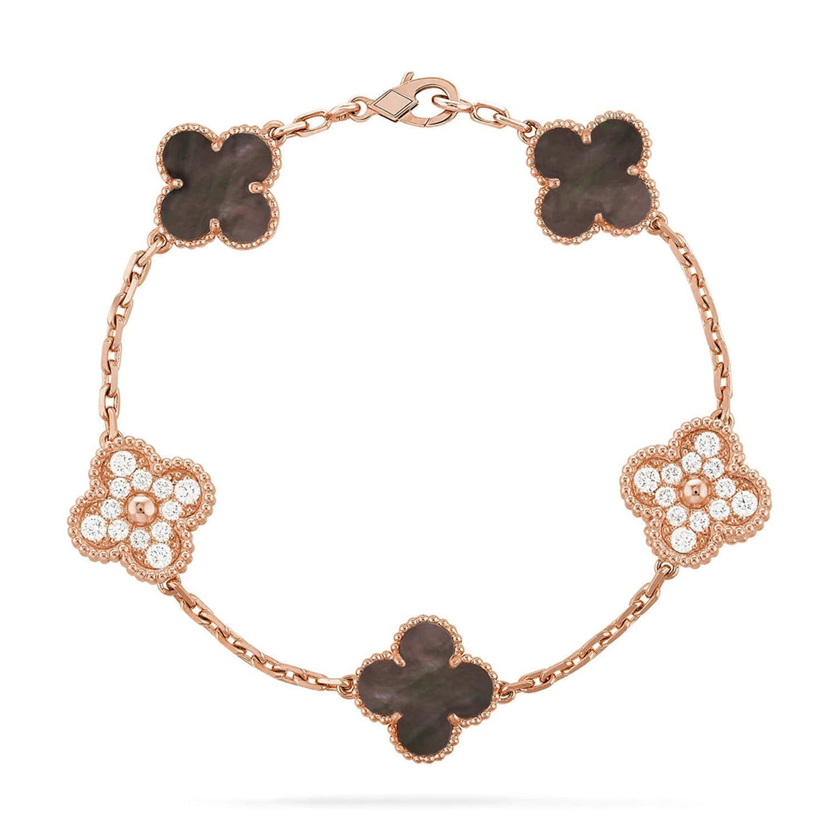 [⭐Sparkve] CLOVER 5 MOTIF GRAY MOP BRACELET COLLECTION