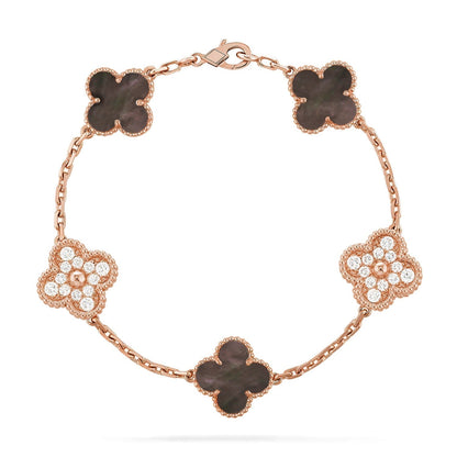[⭐Sparkve] CLOVER 5 MOTIF GRAY MOP BRACELET COLLECTION