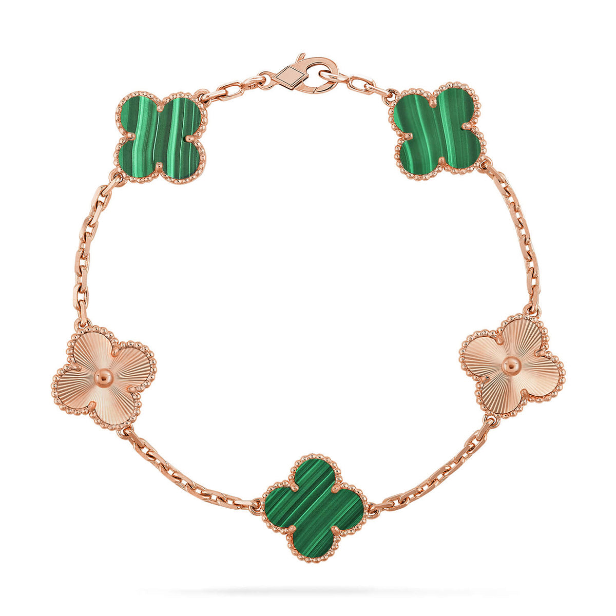 [⭐Sparkve] CLOVER 5 MOTIF MALACHITE BRACELET COLLECTION