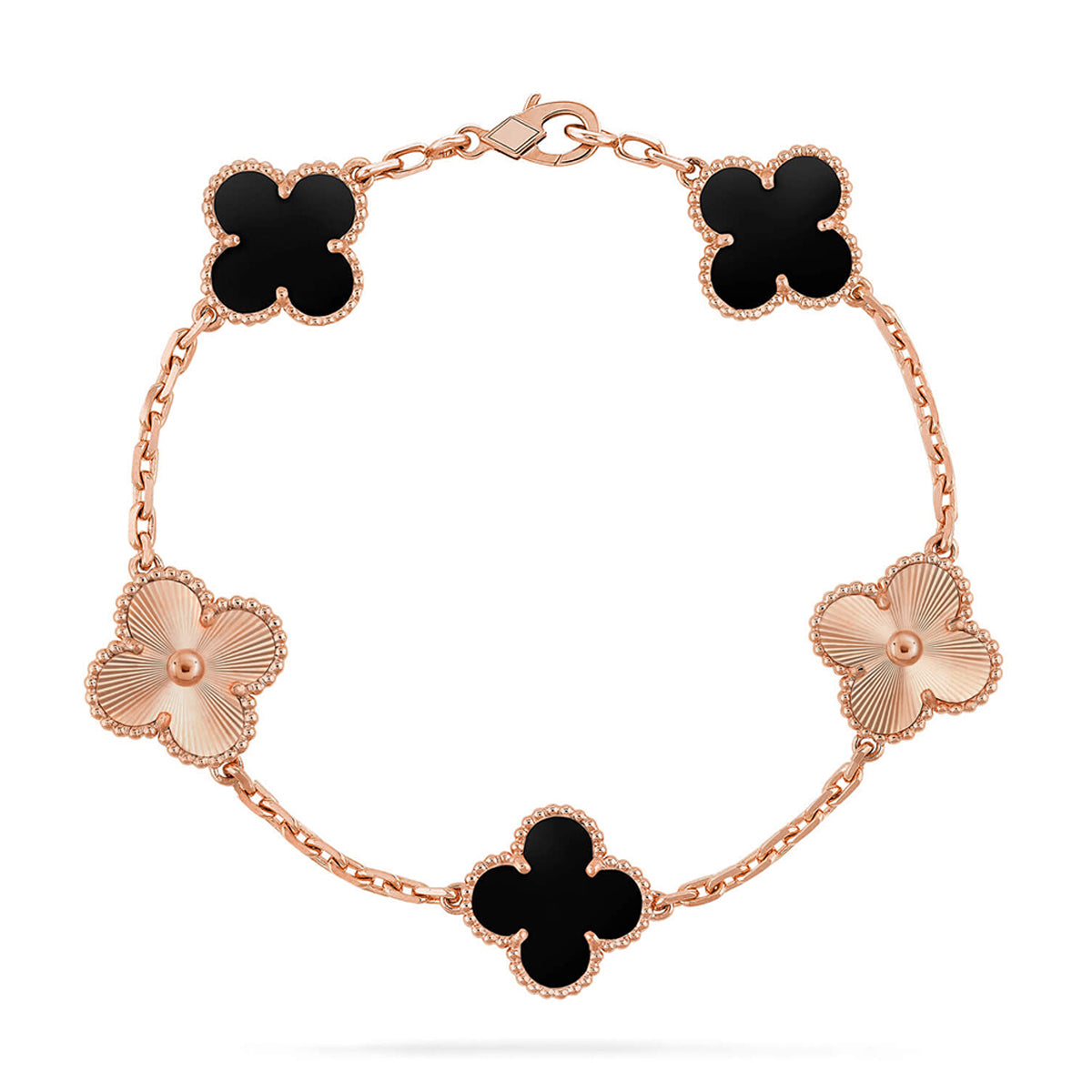 [⭐Sparkve] CLOVER 5 MOTIF ONYXS BRACELET COLLECTION